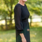 Black Chiffon Ruffle Midi Dress Dresses Grade & Gather