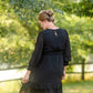 Black Chiffon Ruffle Midi Dress Dresses Grade & Gather