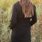 Black Collared Belted Fleece Coat - FINAL SALE Tops