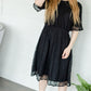 Black Crochet Trim Lace Dress - FINAL SALE Dresses