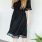 Black Crochet Trim Lace Dress - FINAL SALE Dresses