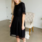 Black Crochet Trim Lace Dress - FINAL SALE Dresses