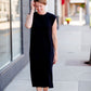 Black Cuff Sleeve Midi Dress Dresses Mod Ref