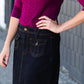 Black Denim Pocket Detail Midi Skirt - FINAL SALE Skirts