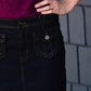 Black Denim Pocket Detail Midi Skirt - FINAL SALE Skirts