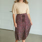 Black Ditsy Floral Belted Midi Skirt - FINAL SALE Skirts
