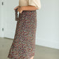 Black Ditsy Floral Belted Midi Skirt - FINAL SALE Skirts