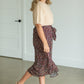 Black Ditsy Floral Belted Midi Skirt - FINAL SALE Skirts