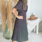 Black Ditsy Floral Print Midi Dress - FINAL SALE Dresses