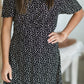 Black Ditsy Floral Print Midi Dress - FINAL SALE Dresses