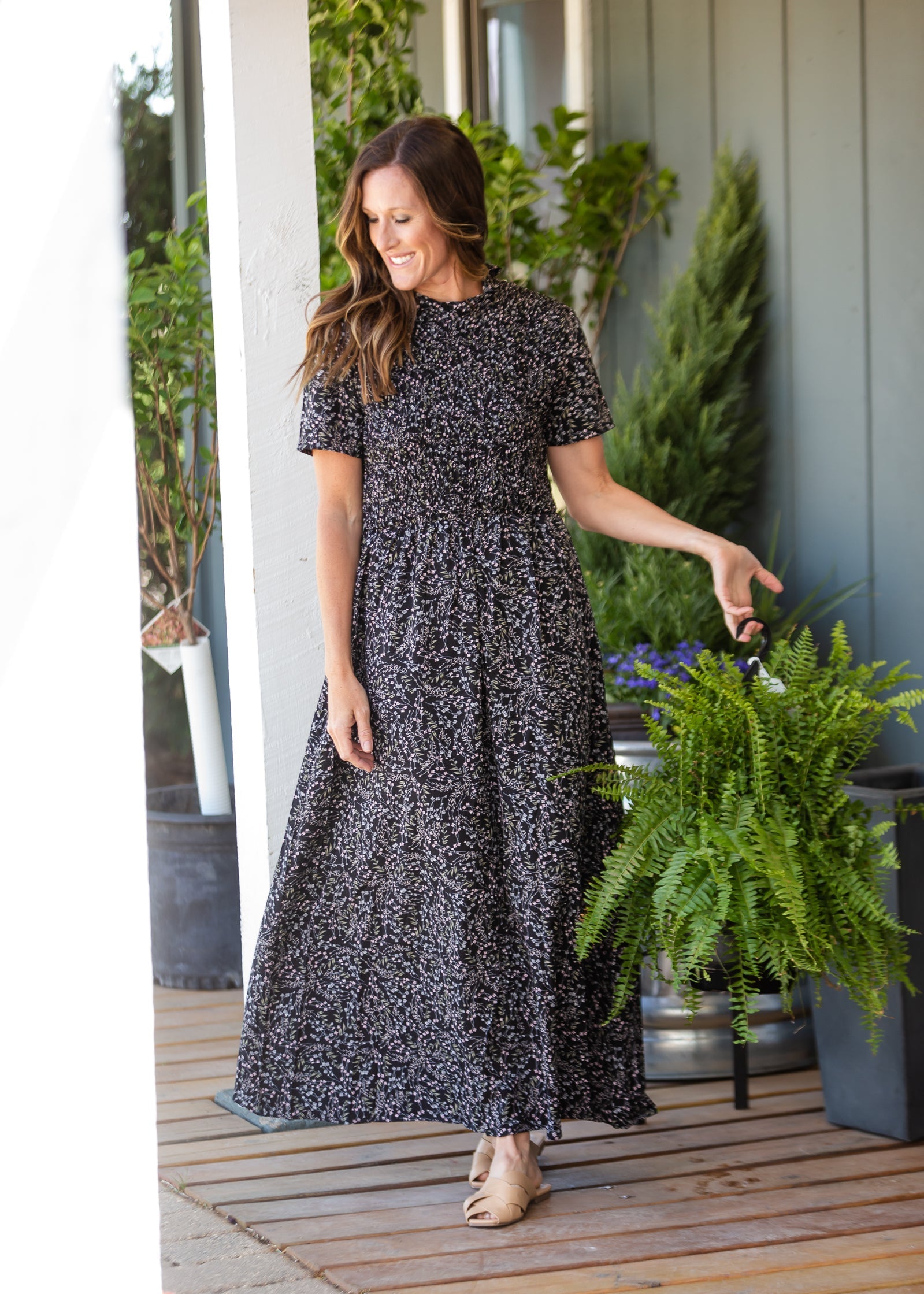 Black Ditsy Print Floral Maxi Dress - FINAL SALE Dresses