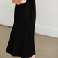 Black Drawstring T-Shirt Midi Dress Dresses