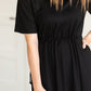 Black Drawstring T-Shirt Midi Dress Dresses