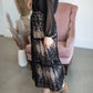 Black Embroidered Lace Overlay Tiered Midi Skirt Skirts Polagram + BaeVely