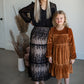 Black Embroidered Lace Overlay Tiered Midi Skirt Skirts Polagram + BaeVely
