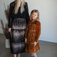 Black Embroidered Lace Overlay Tiered Midi Skirt Skirts Polagram + BaeVely