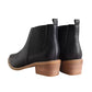 Black Faux Leather Pointed Toe Bootie Shoes Oasis Society