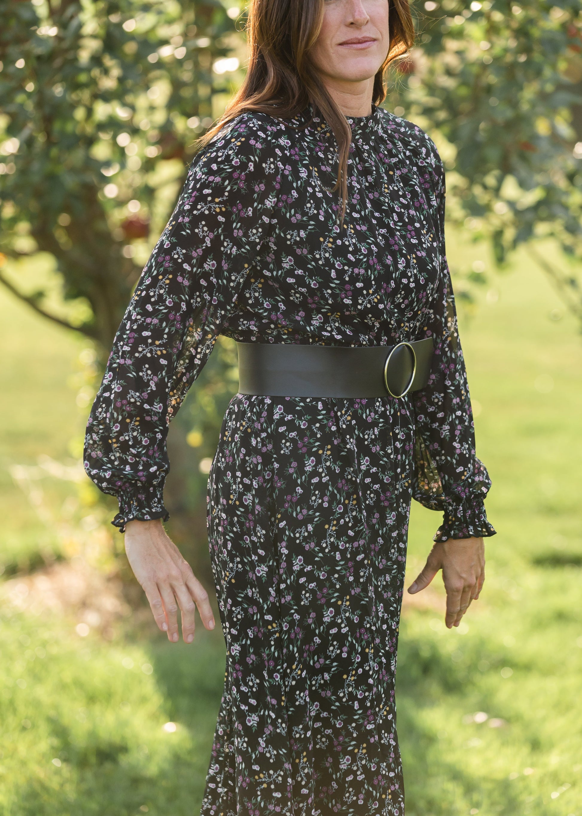 Black Floral Puff Sleeve Maxi Dress - FINAL SALE Dresses