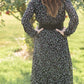 Black Floral Puff Sleeve Maxi Dress - FINAL SALE Dresses