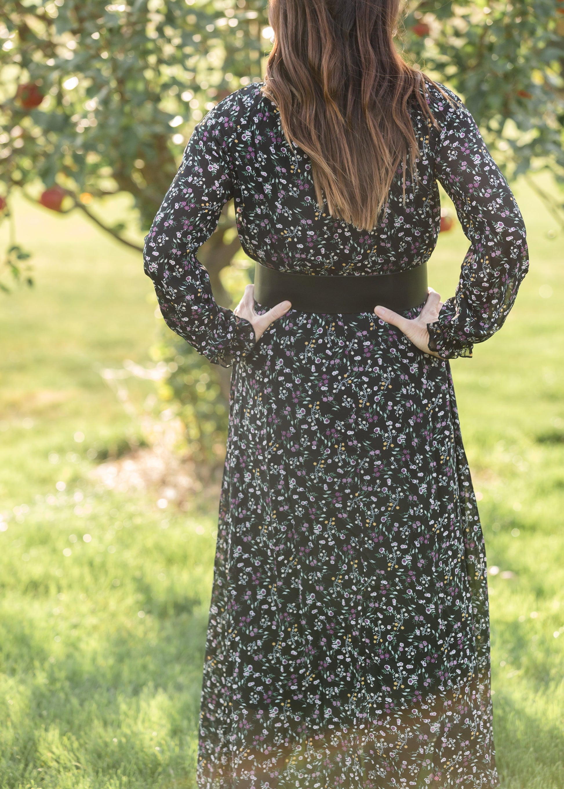 Black Floral Puff Sleeve Maxi Dress - FINAL SALE Dresses
