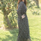 Black Floral Puff Sleeve Maxi Dress - FINAL SALE Dresses