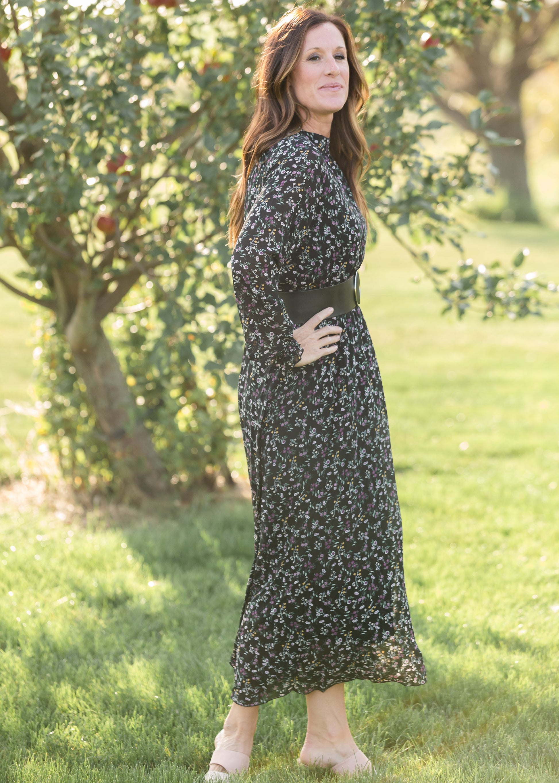 Black Floral Puff Sleeve Maxi Dress - FINAL SALE Dresses