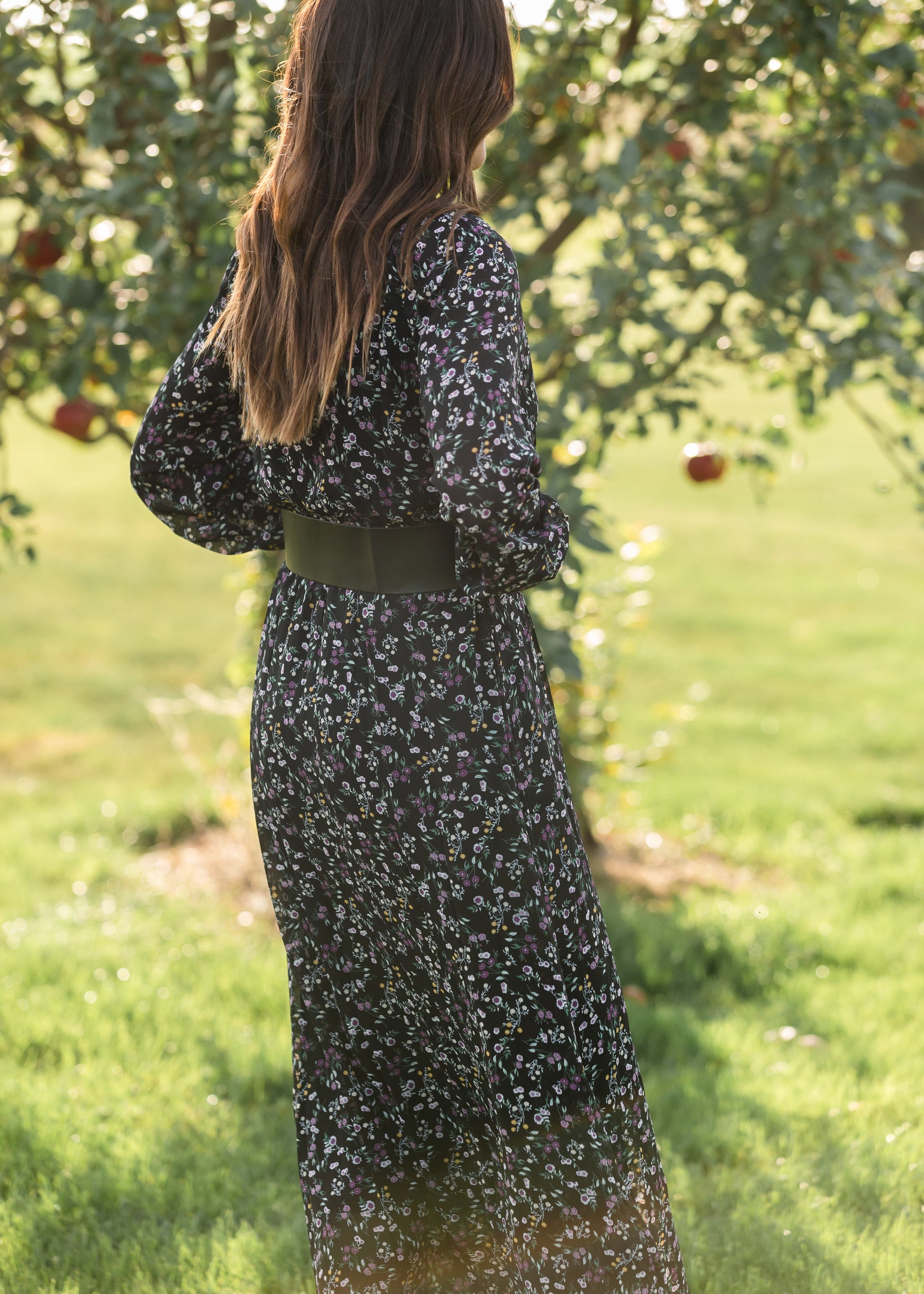 Black Floral Puff Sleeve Maxi Dress - FINAL SALE Dresses