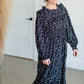Black Floral Ruffle Smocked Midi Dress Dresses Hayden
