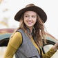 Black Herringbone Zip Up Vest - FINAL SALE Tops