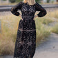 Black Lace Long Sleeve Midi Dress Dresses