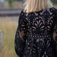 Black Lace Long Sleeve Midi Dress Dresses