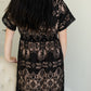 Black Lace Overlay Midi Dress Dresses Polagram