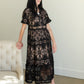 Black Lace Overlay Midi Dress Dresses Polagram