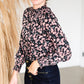 Black Long Sleeve Blush Floral Top - FINAL SALE Shirt