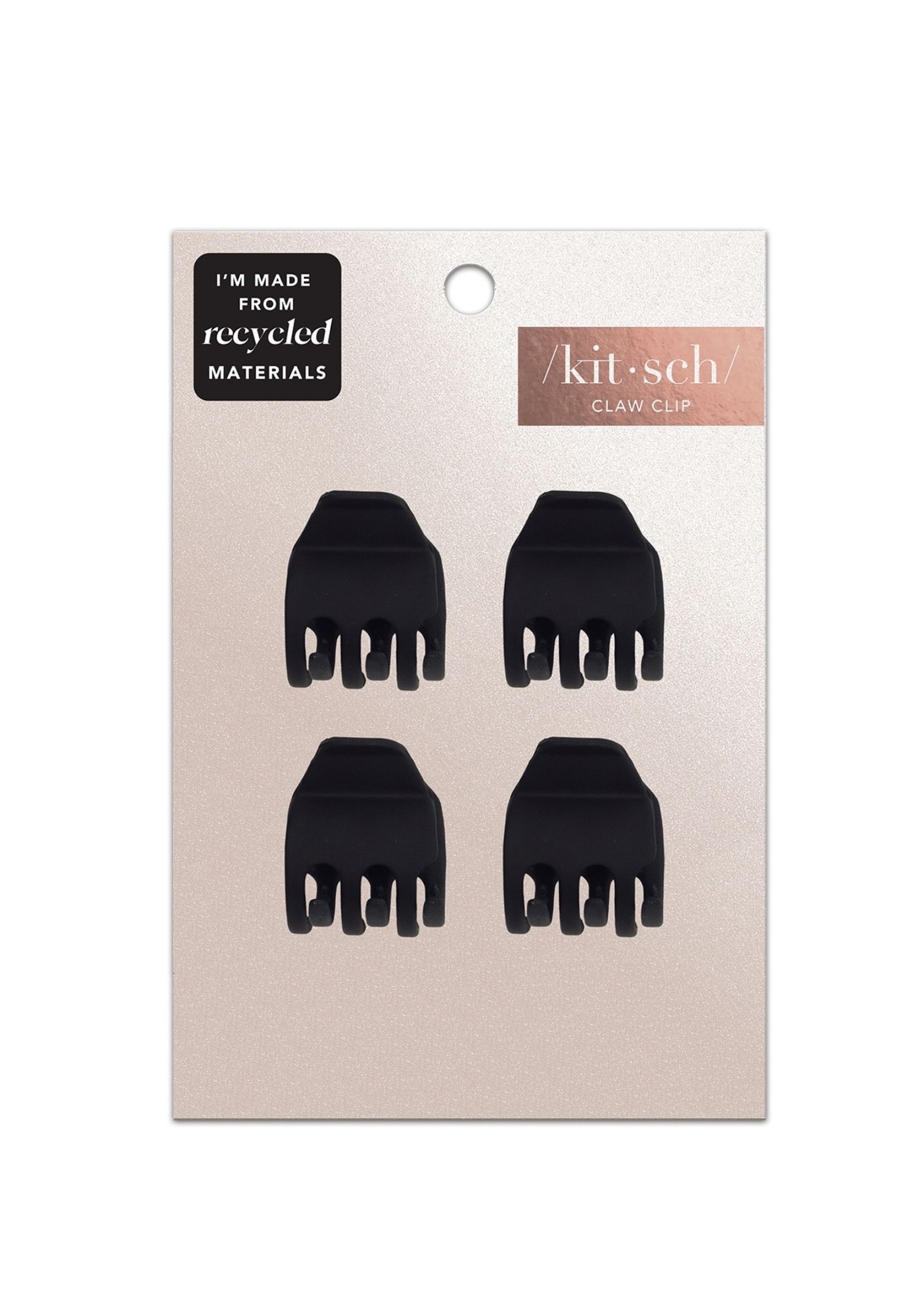Black Mini Classic Claw Clips - 4 Pack Kitsch