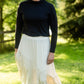 Black Mockneck Jersey Tee Tops Grade & Gather