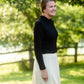 Black Mockneck Jersey Tee Tops Grade & Gather