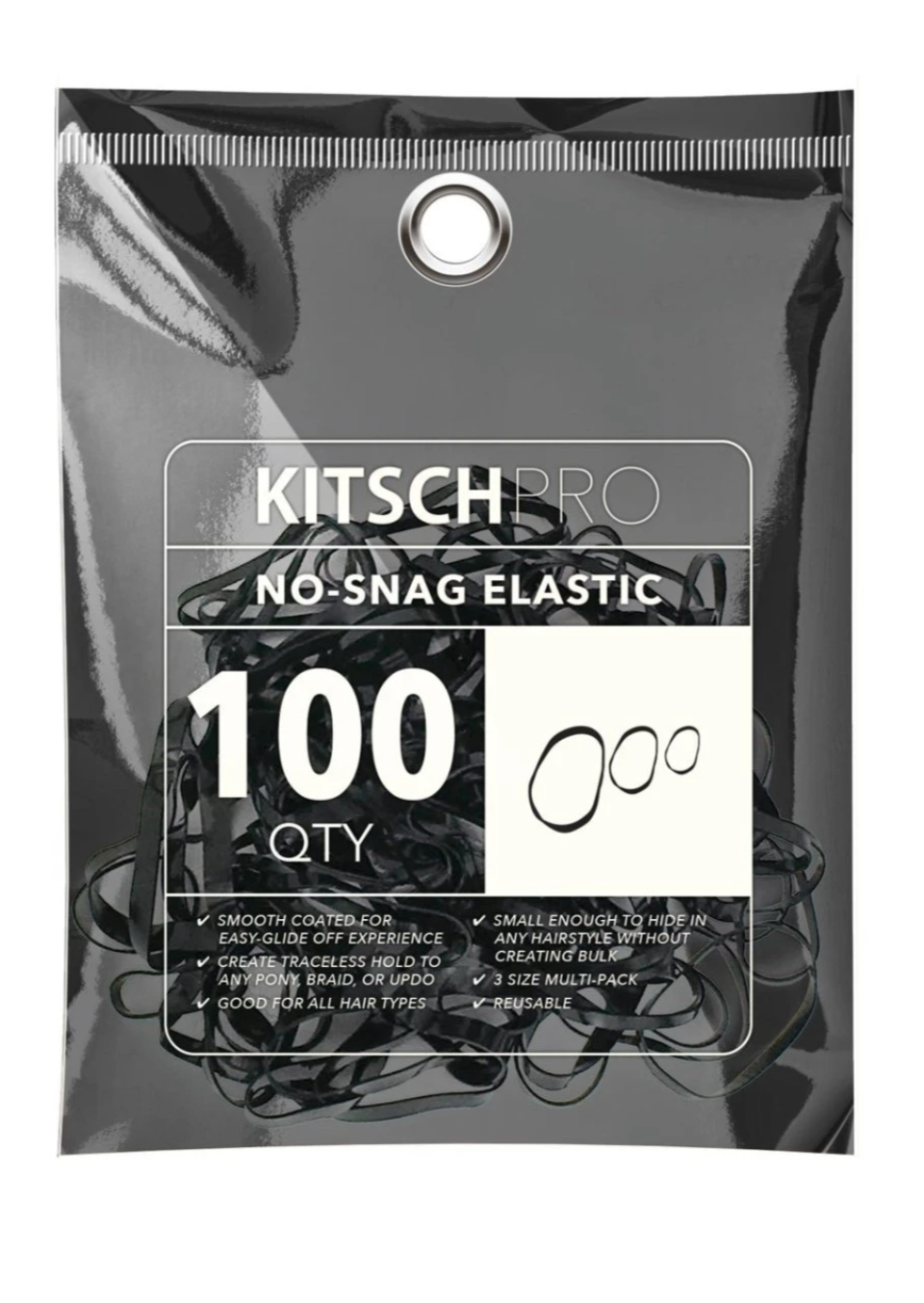 Black No Snag Elastic Accessories KITSCH