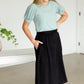 Black Patch Pocket Midi Skirt - FINAL SALE Skirts