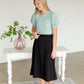 Black Patch Pocket Midi Skirt - FINAL SALE Skirts