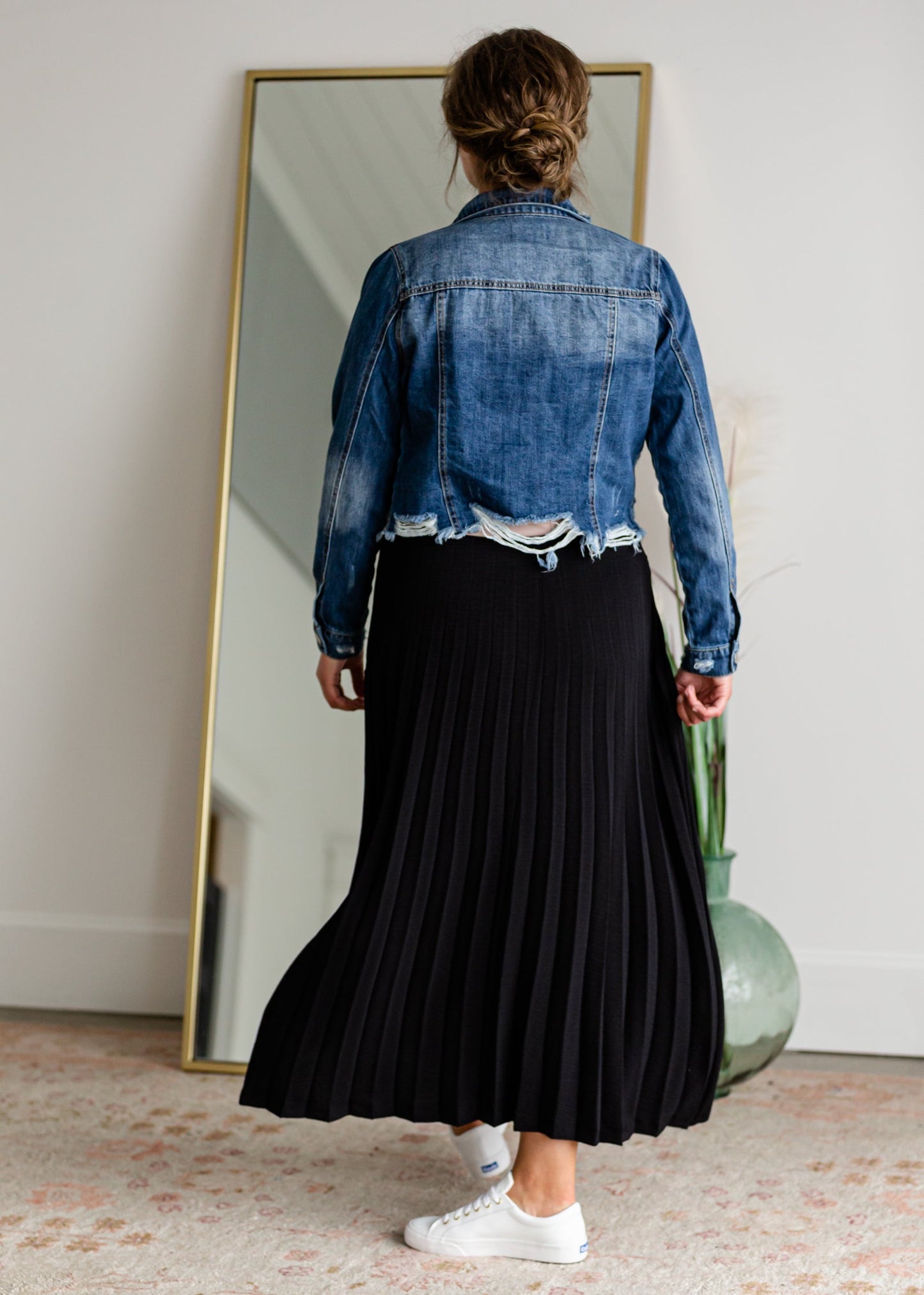 Black Pleated High Waisted Skirt Skirts Les Amis