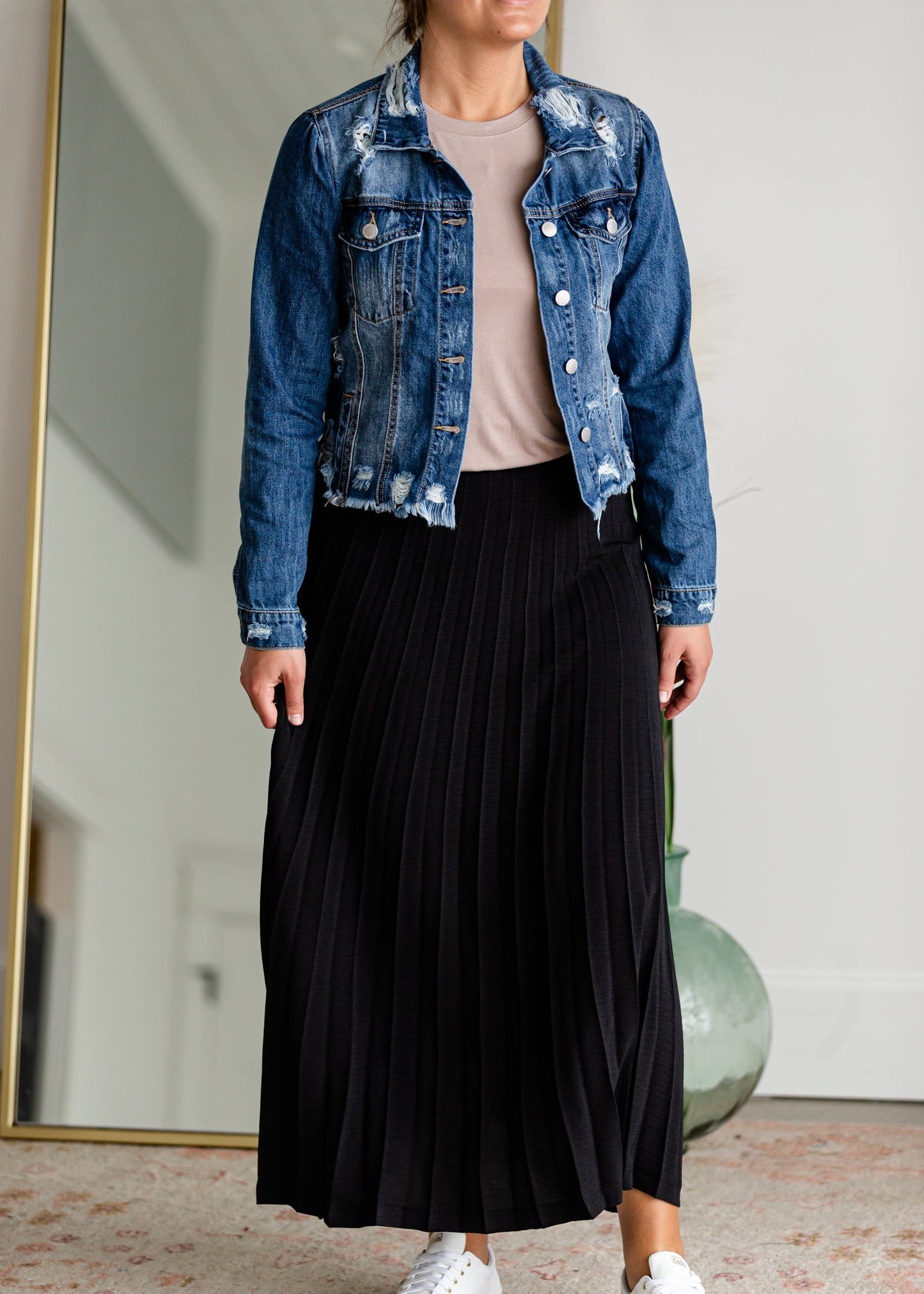 Black Pleated High Waisted Skirt Skirts Les Amis