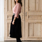 Black Pleated Velvet Midi Skirt - FINAL SALE Skirts