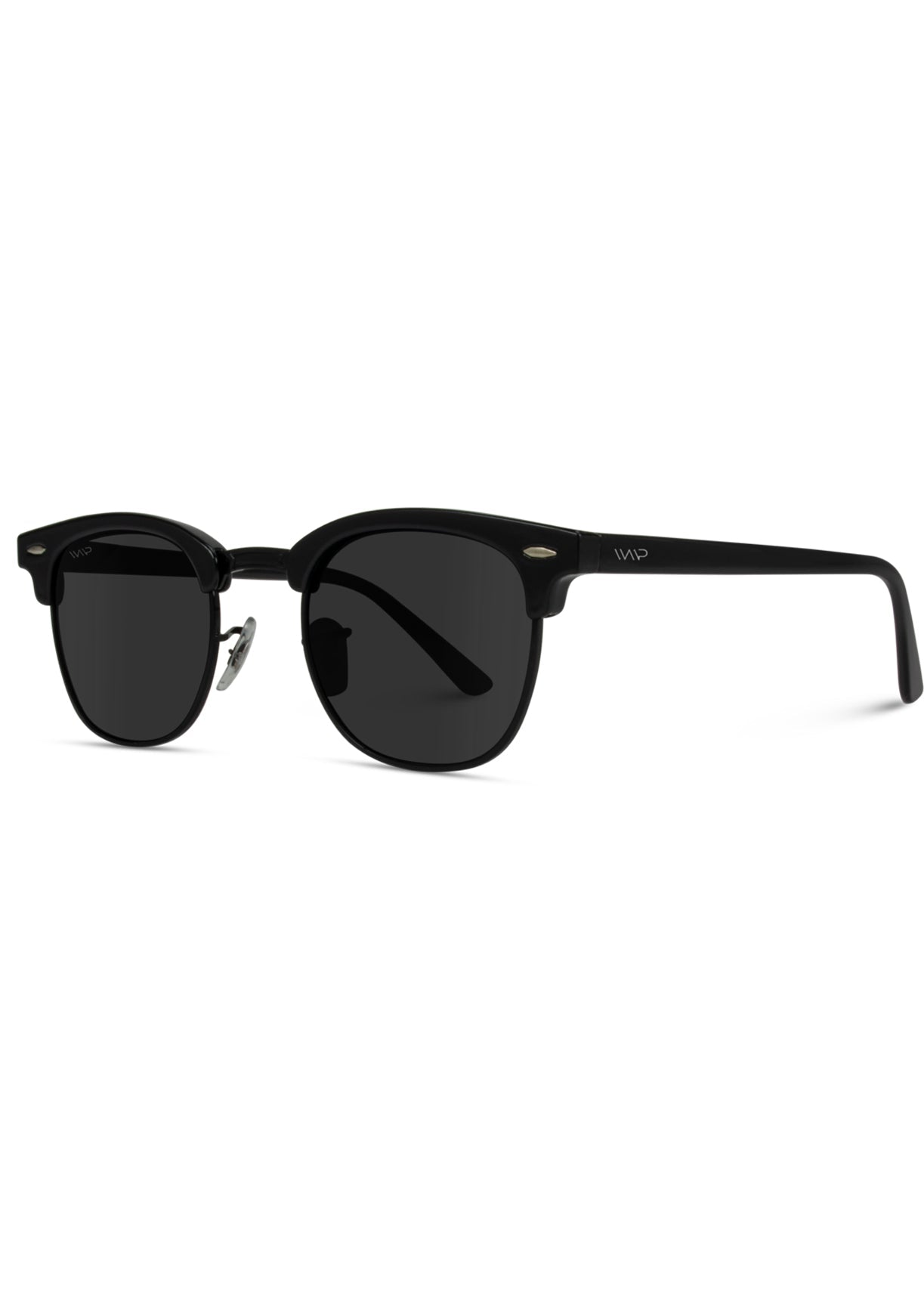 Black Semi-Rimless Polarized Sunglasses - FINAL SALE Accessories