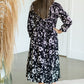 Black Smocked Floral Midi Dress - FINAL SALE Dresses