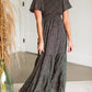 Black Smocked Flutter Sleeve Floral Maxi Dress - FINAL SALE Dresses