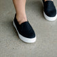 Black Snake Skin Slip On Sneaker - FINAL SALE Shoes