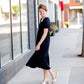 Black Square Neck Midi Dress Dresses Mod Ref
