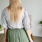 Black Striped Ruffle Shoulder Top - FINAL SALE Tops