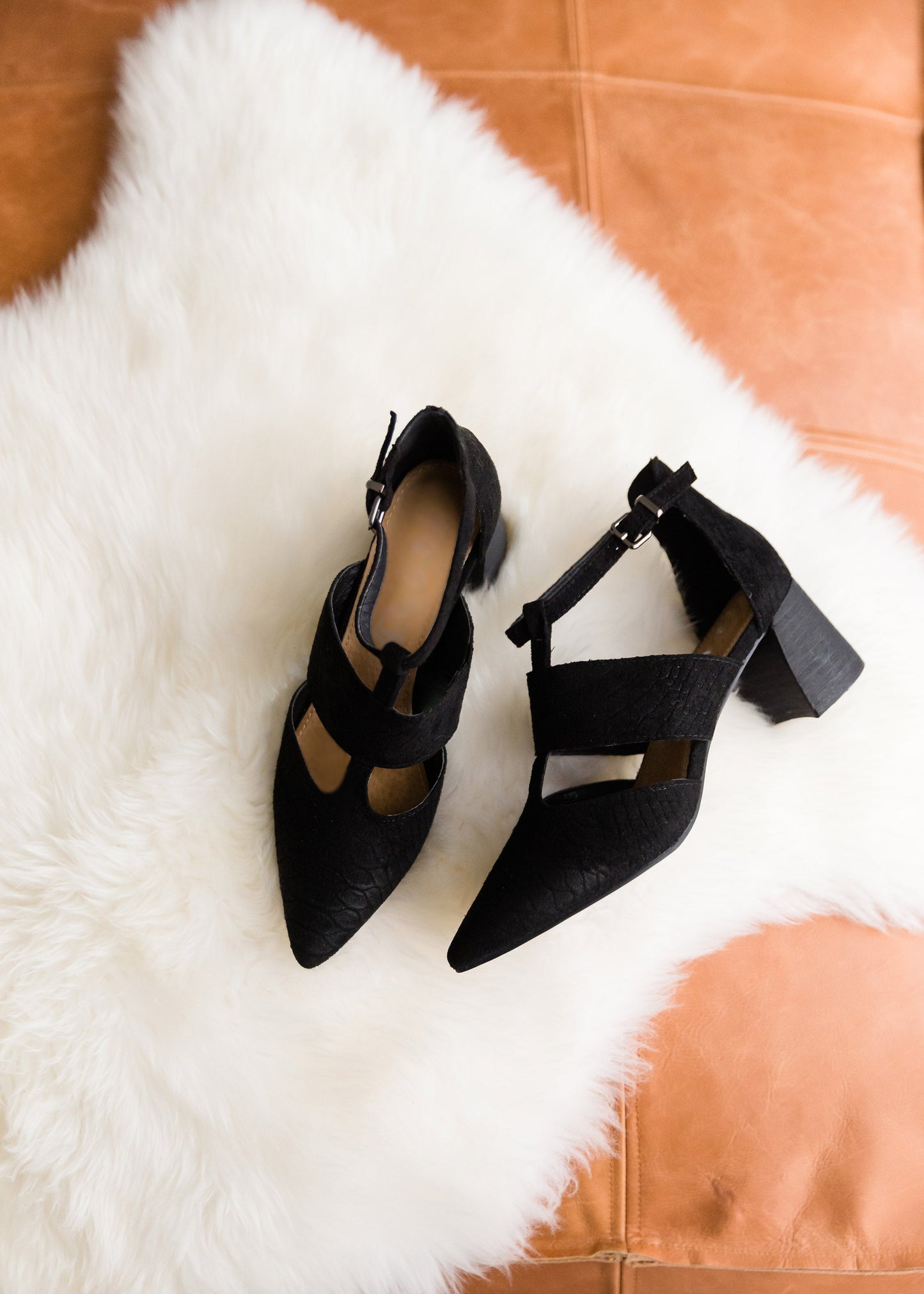 Black Suede Close Toed Heel - FINAL SALE Shoes